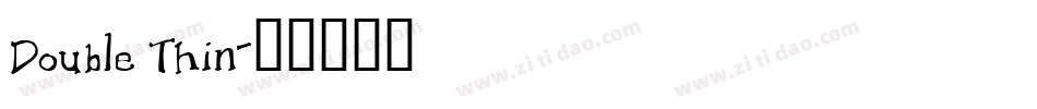 Double Thin字体转换